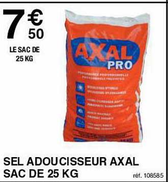 Sel Adoucisseur Axal Sac De 25 Kg