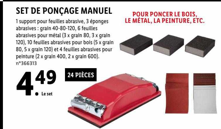 set de ponçage manuel