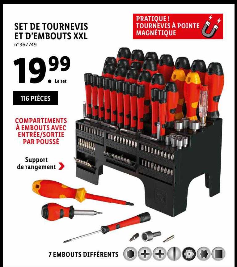 set de tournevis et d'embouts xxl