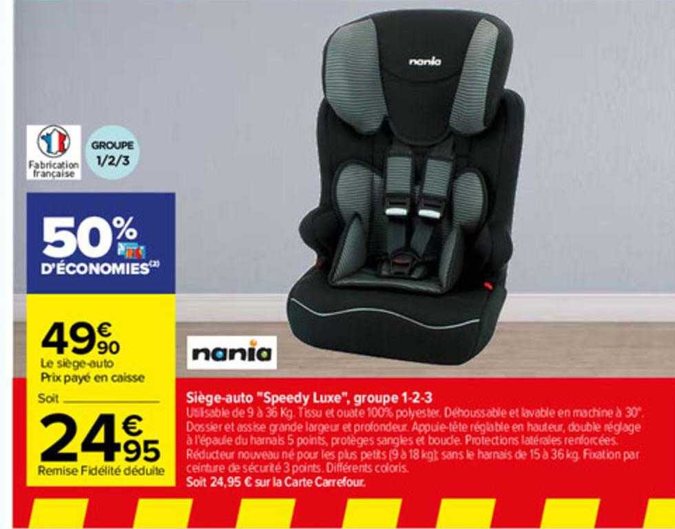 siège-auto "speedy luxe", groupe 1-2-3 nania