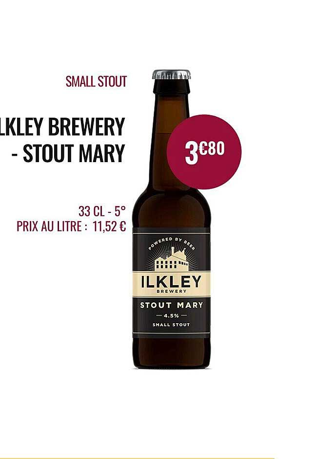 small stout ilkley brewery - stout mary