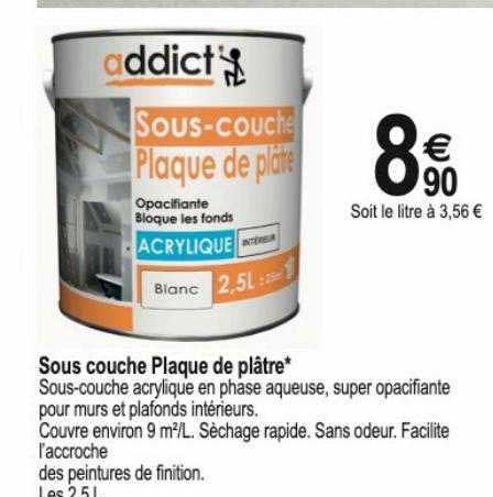 sous couche plaque de plâtre