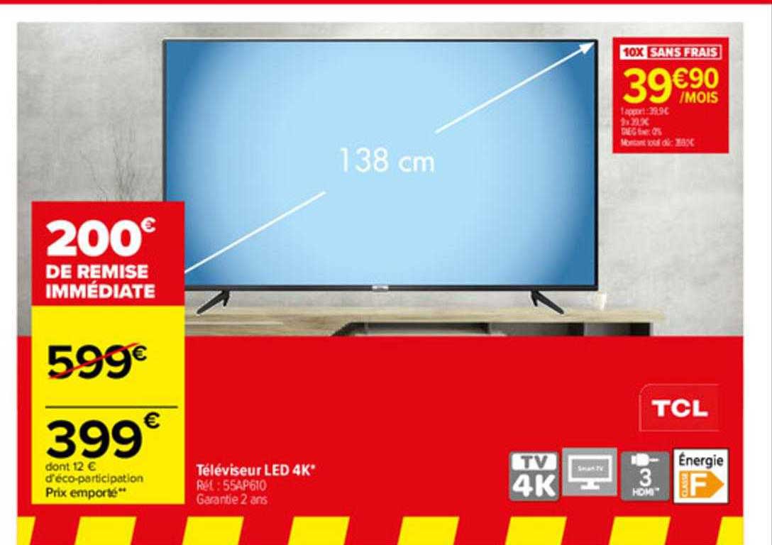 Téléviseur Led 4k Tcl
