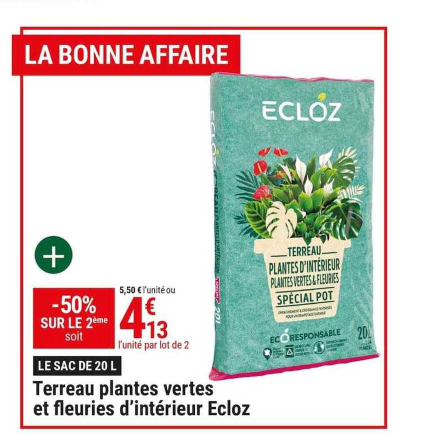 Terreau Plantes Vertes Et Fleuries D'intérieur Ecloz