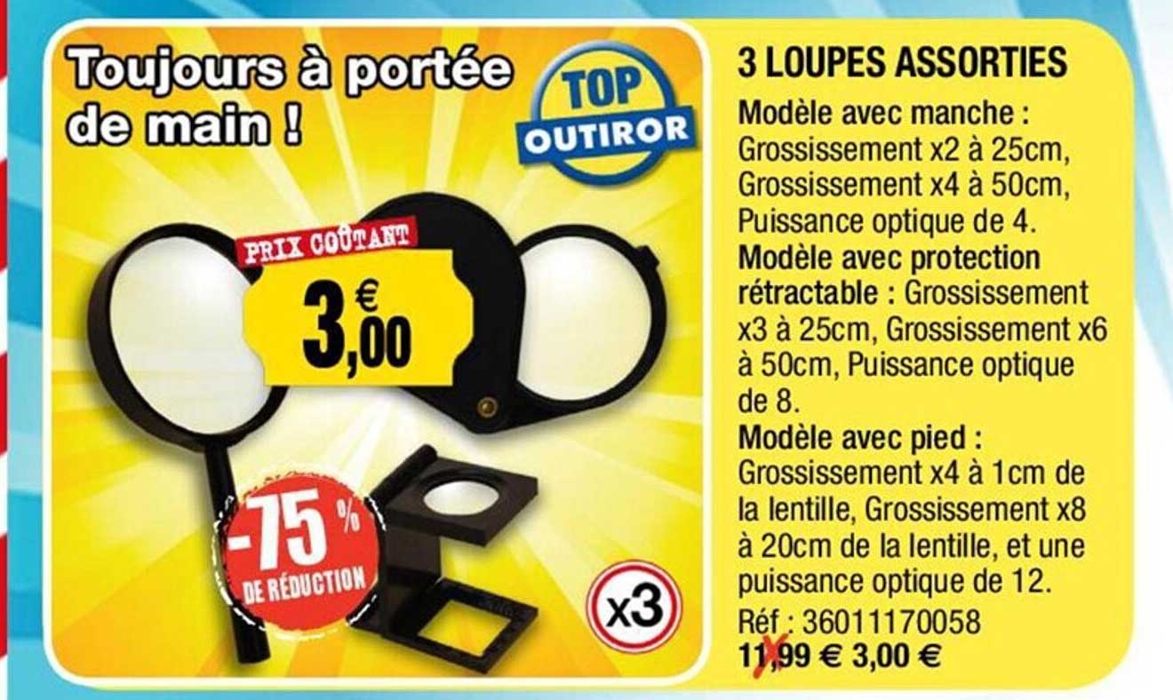 3 Loupes Assorties -75% De Réduction