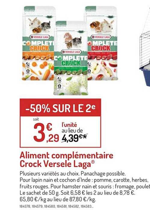 aliment complémentaire crock versele laga