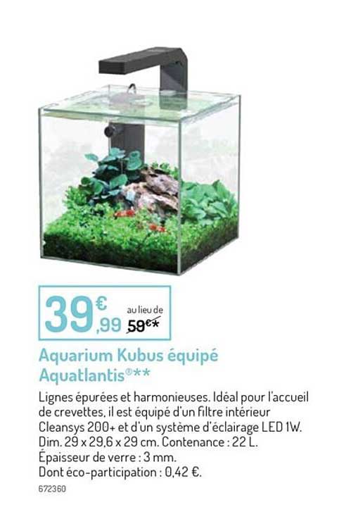 aquarium kubus équipé aquatlantis