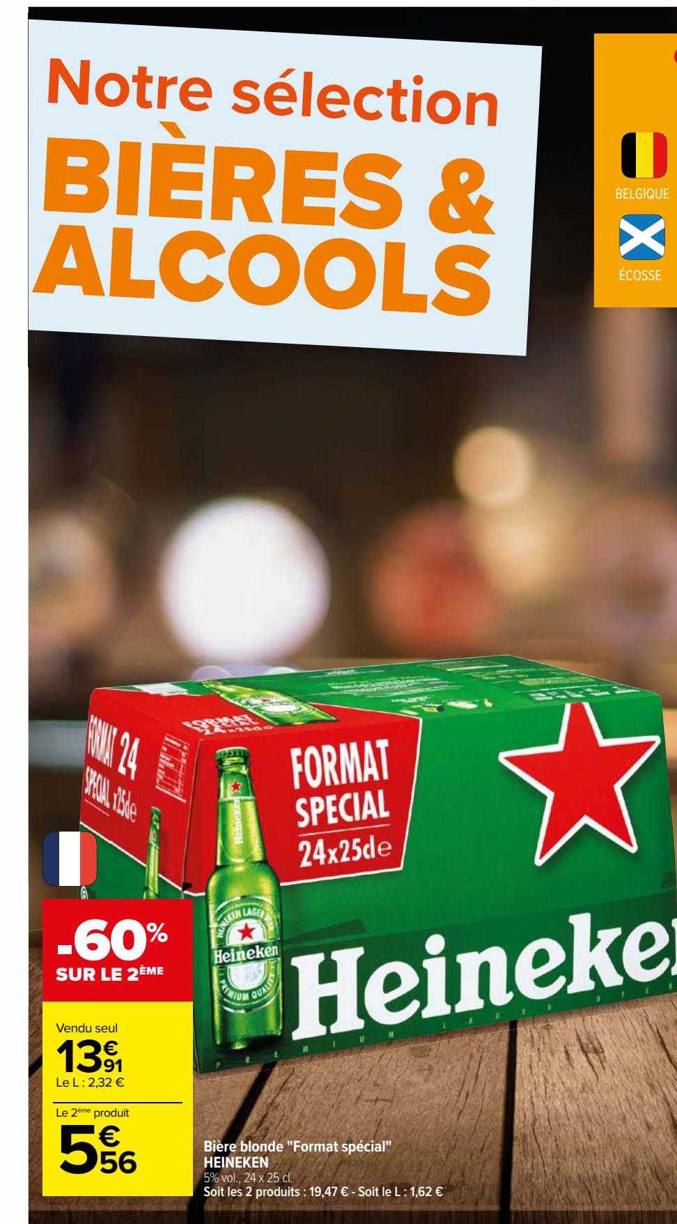bière blonde "format spécial" heineken
