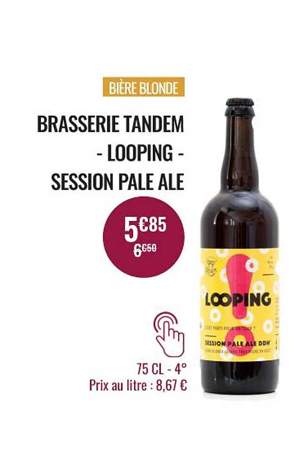 bière blonde brasserie tandem - looping - session pale ale