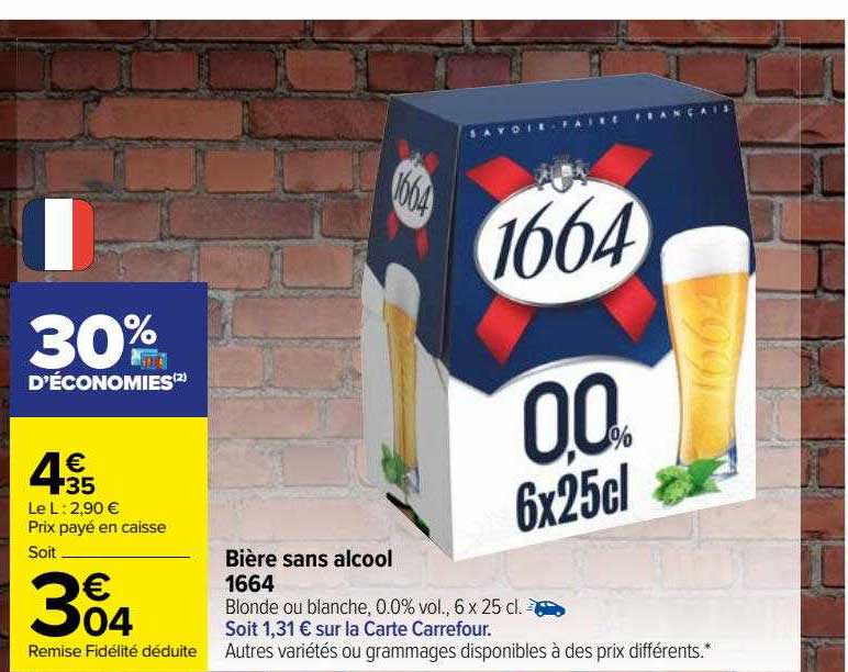 Bière Sans Alcool 1664