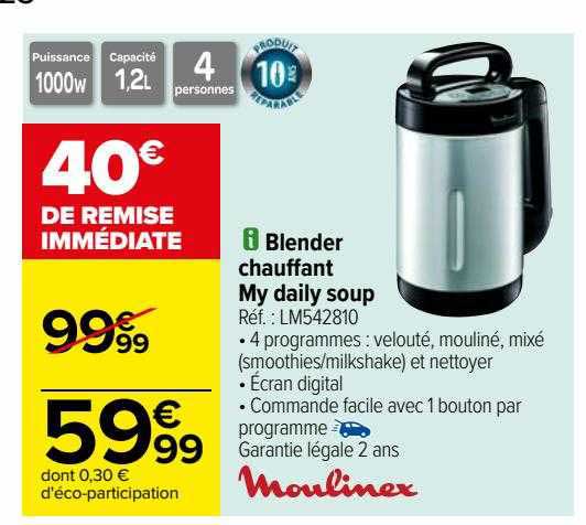 blender chauffant my daily soup moulinex