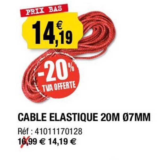câble élastique 20m ø 7mm