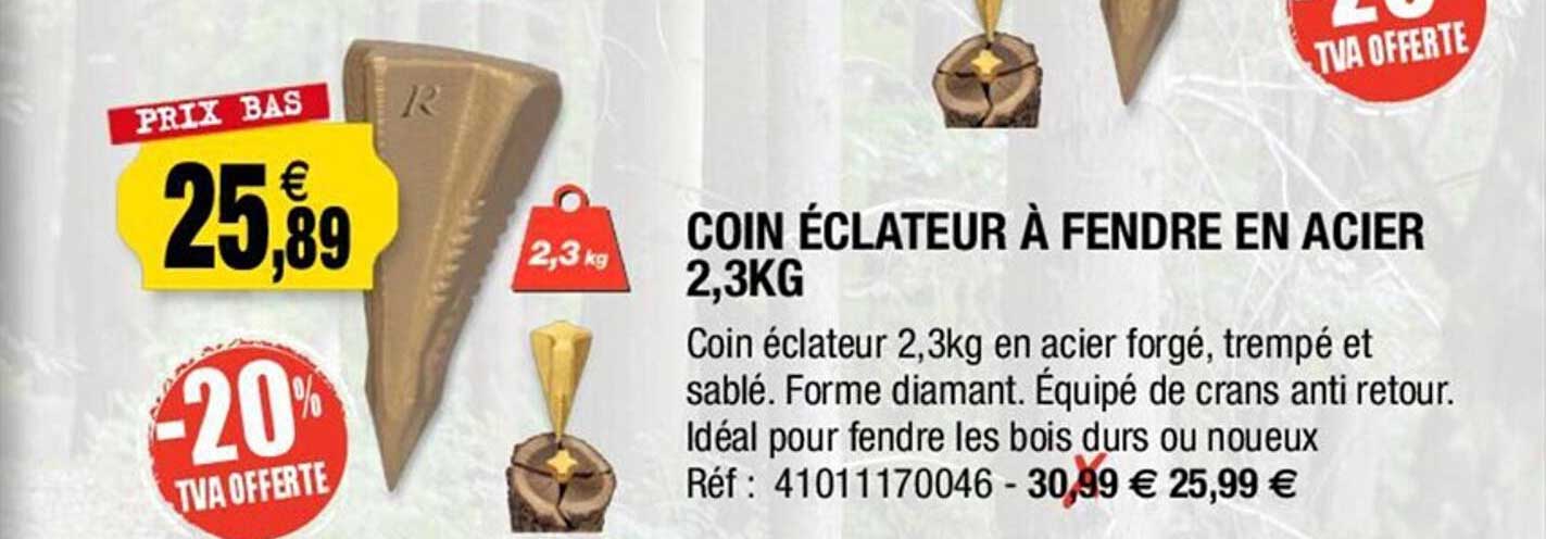 Coin éclateur à Fendre En Acier 2,3 Kg