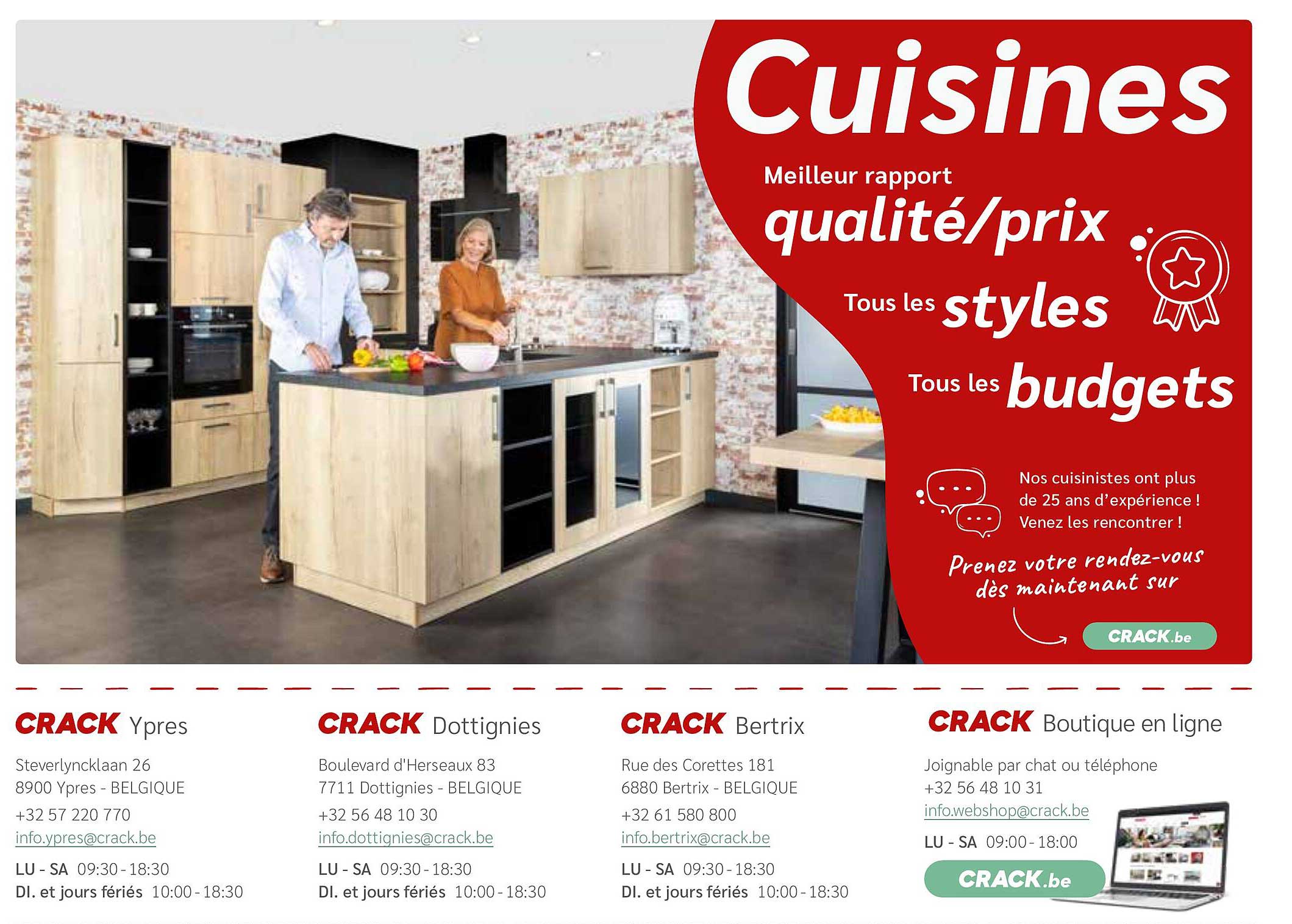 crack ypres, crack dottignies, crack bertrix, crack boutique en ligne