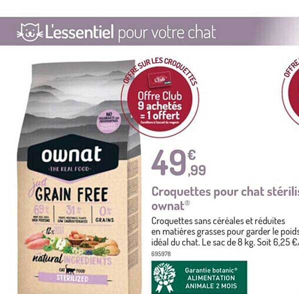 Croquettes Pour Chat Stérilisé Ownat