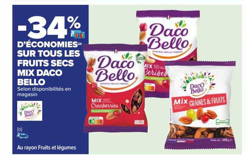 fruits secs mix daco bello