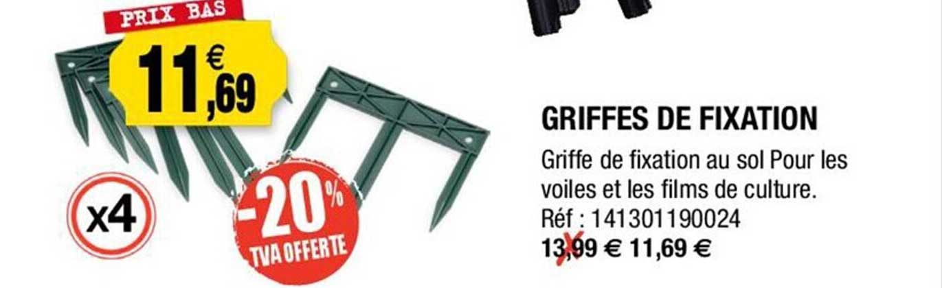 griffes de fixation