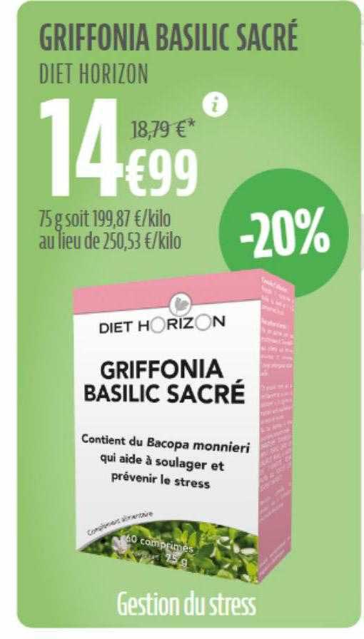 griffonia basilic sacré diet horizon