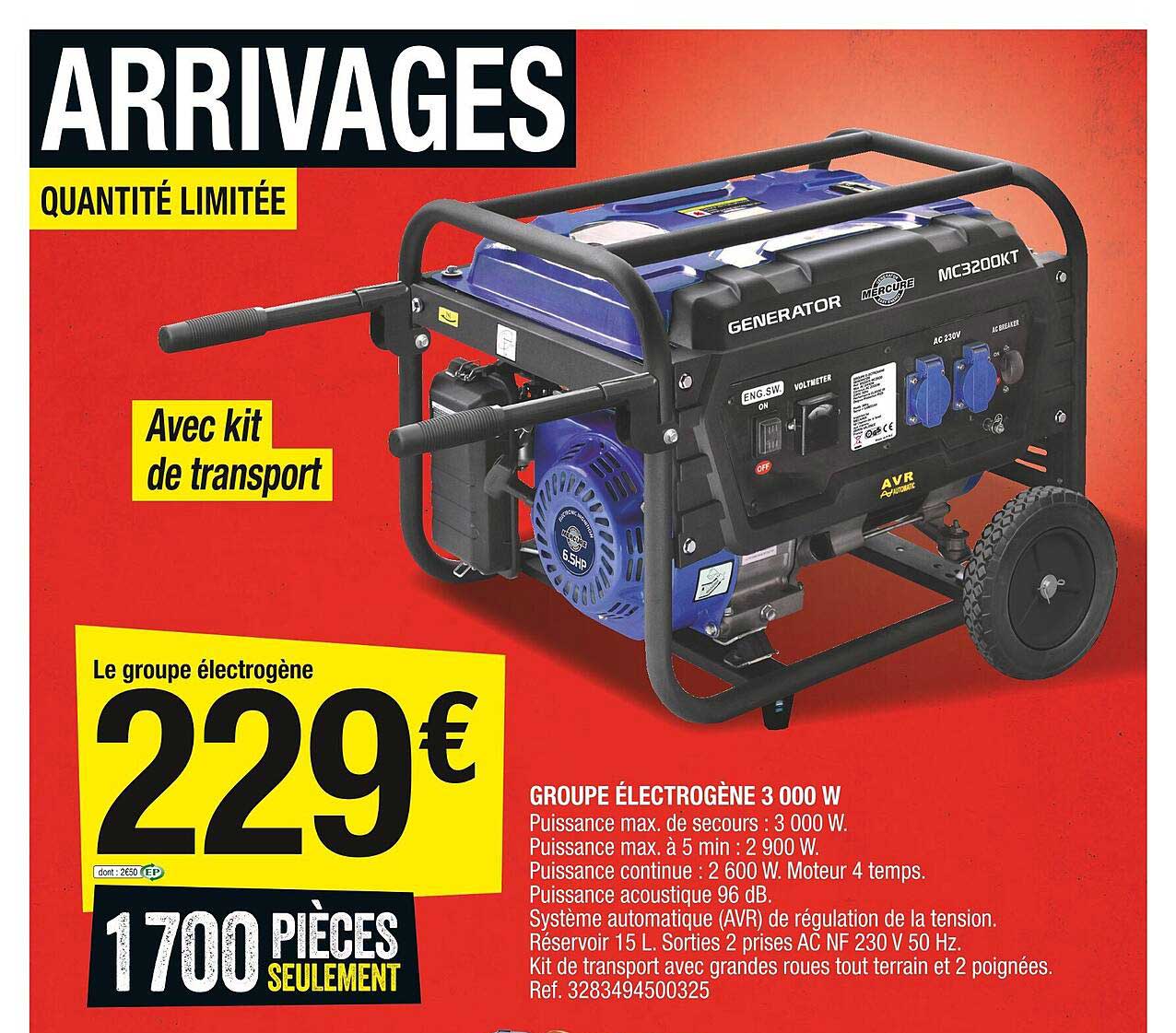 groupe électrogène 3 000 w