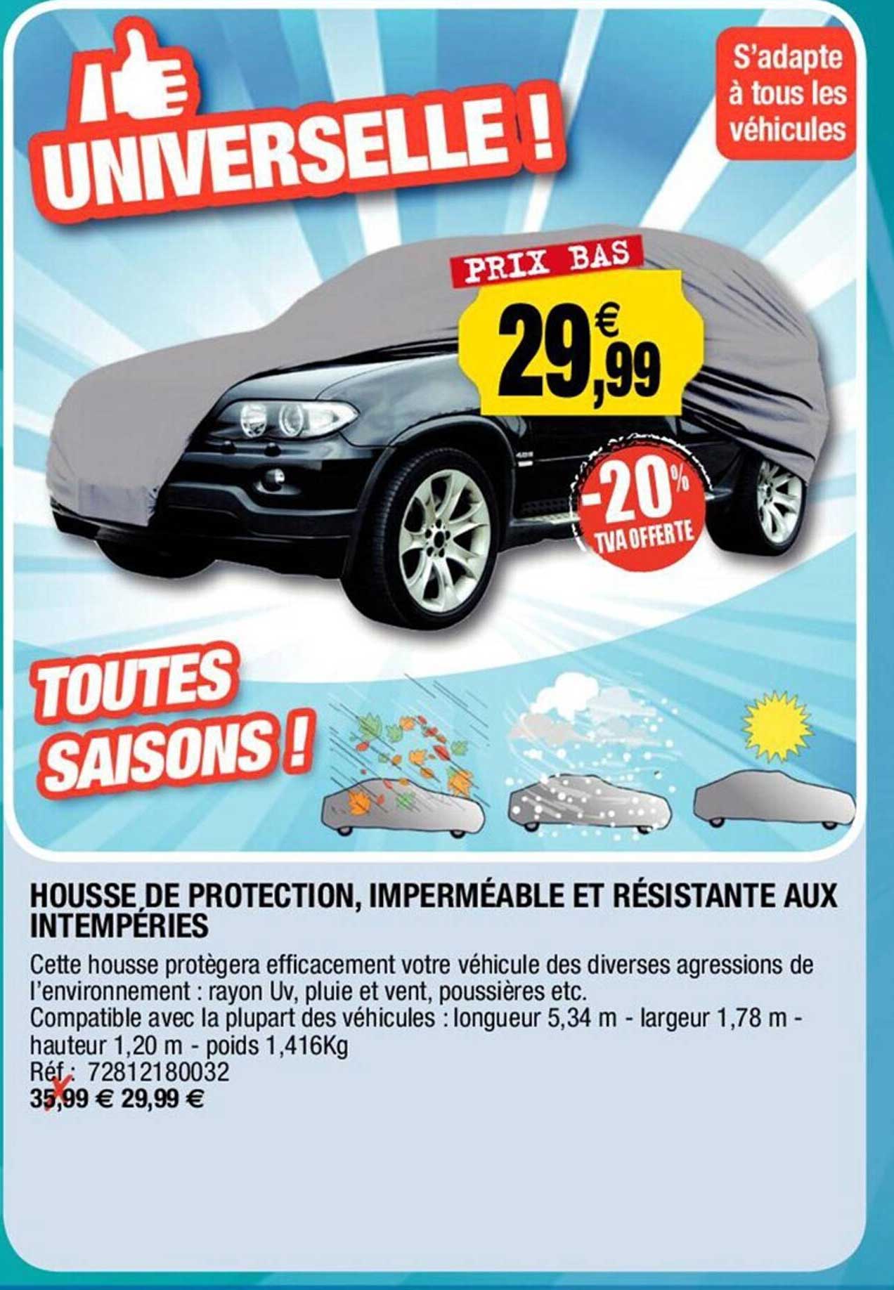 Housse De Protection, Imperméable Et Résistante Aux Intempéries