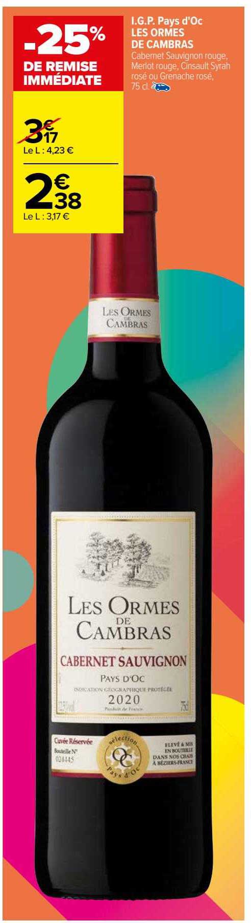 i.g.p. pays d'oc les ormes de cambras