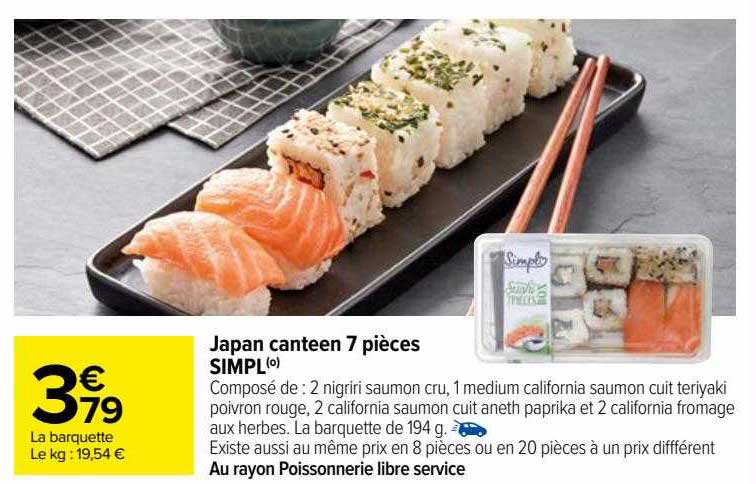 japan canteen 7 pièces simpl