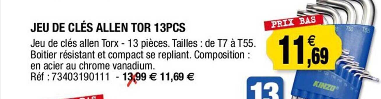 jeu de clés allen tor 13 pcs