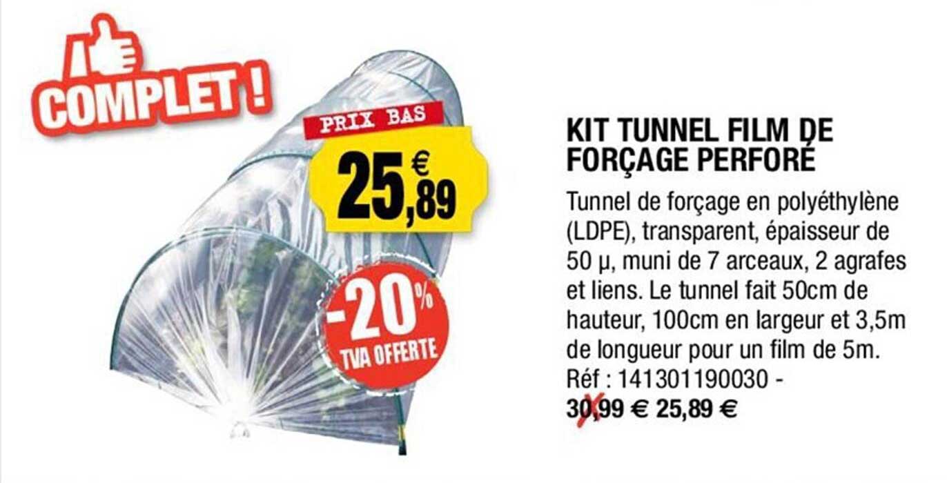 kit tunnel film de forçage perforé