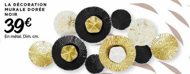 la décoration murale dorée noir