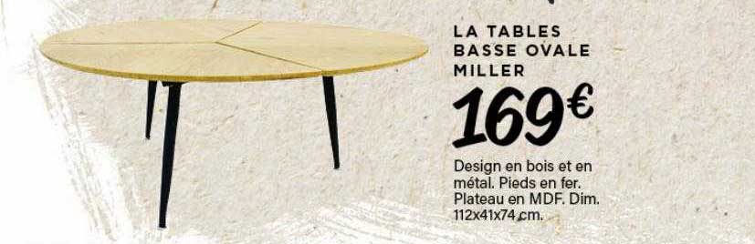 la tables basse ovale miller