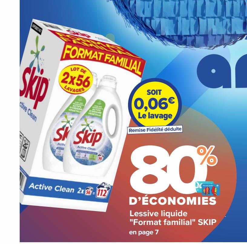 lessive liquide "format familial" skip