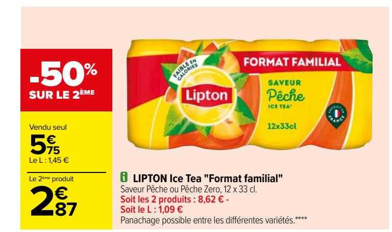 lipton ice tea "format familial"
