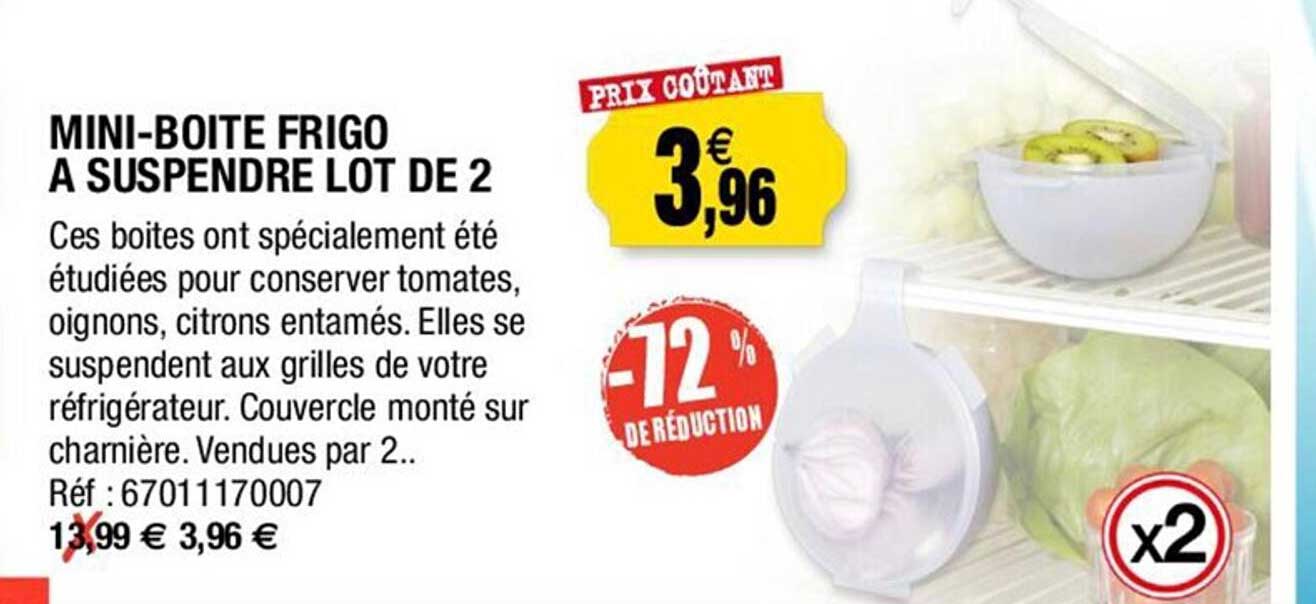 mini-boite frigo à suspendre lot de 2 -72% de réduction