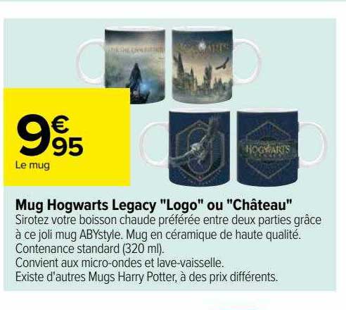mug hogwarts legacy "logo" ou "château"