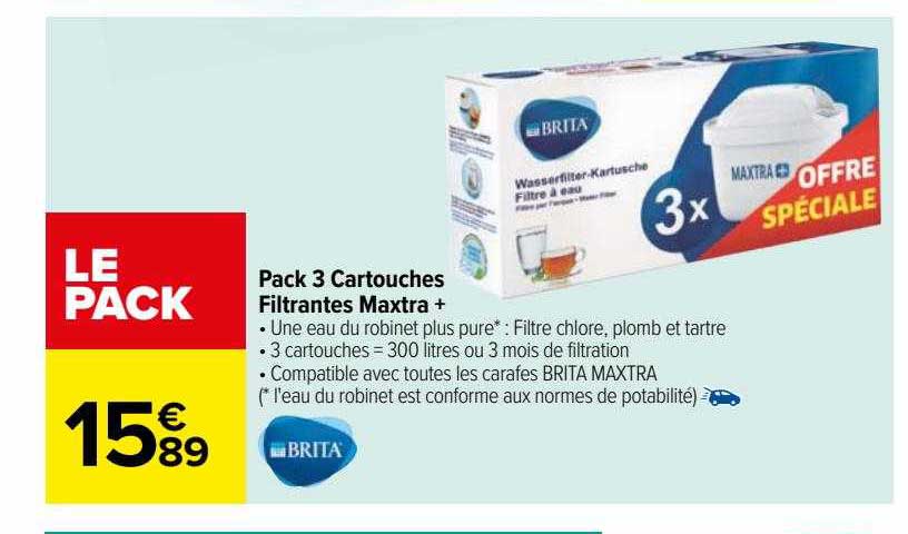 Pack 3 Cartouches Filtrantes Maxtra +