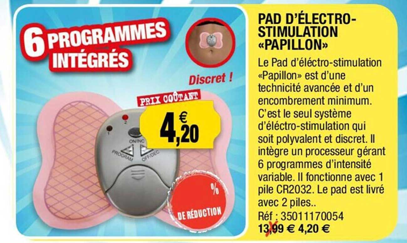 pad d'électro-stimulation «papillon»