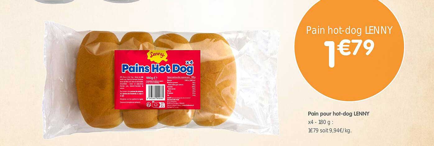pain pour hot-dog lenny