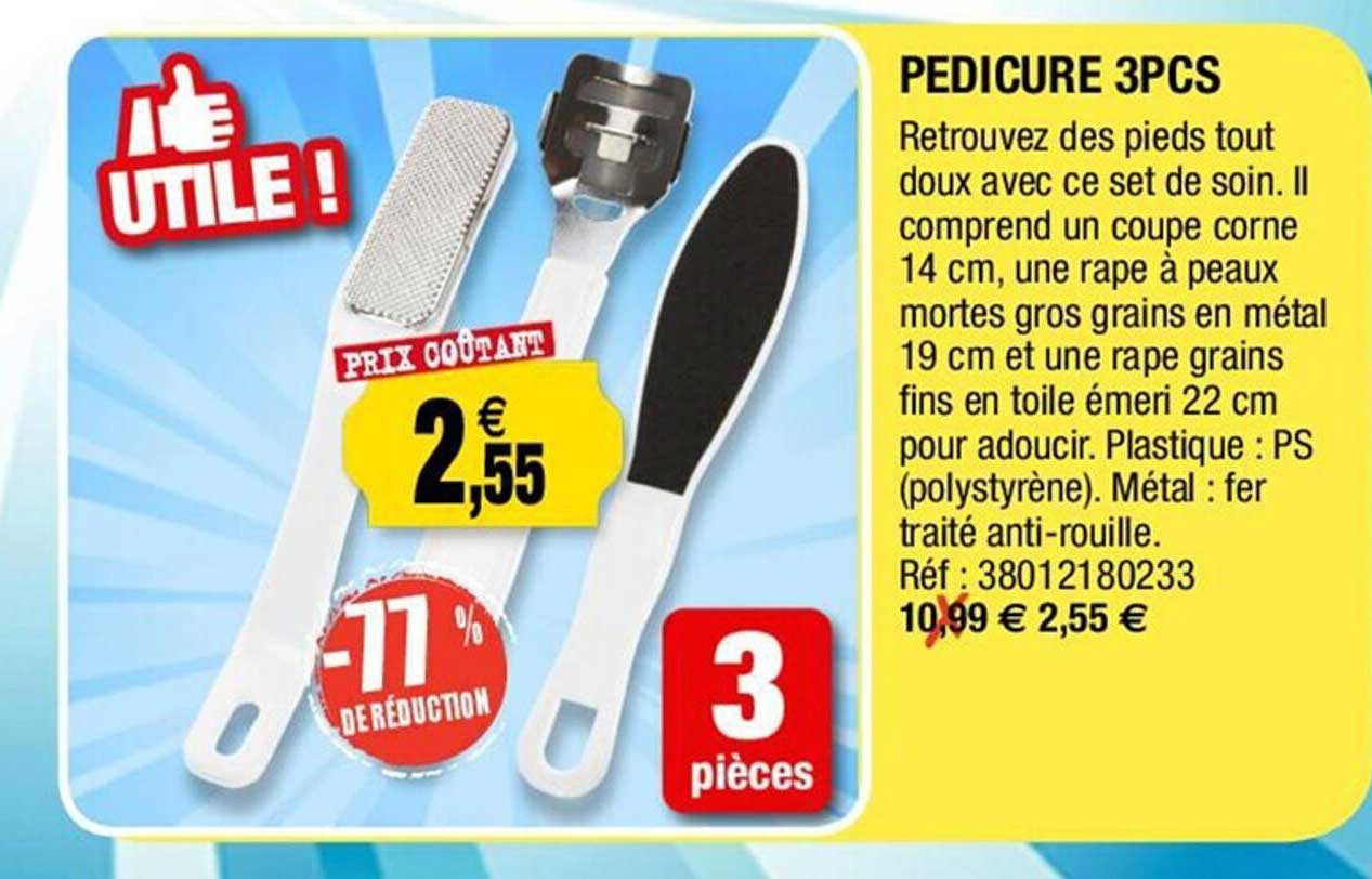 pédicure 3 pcs -77% de réduction