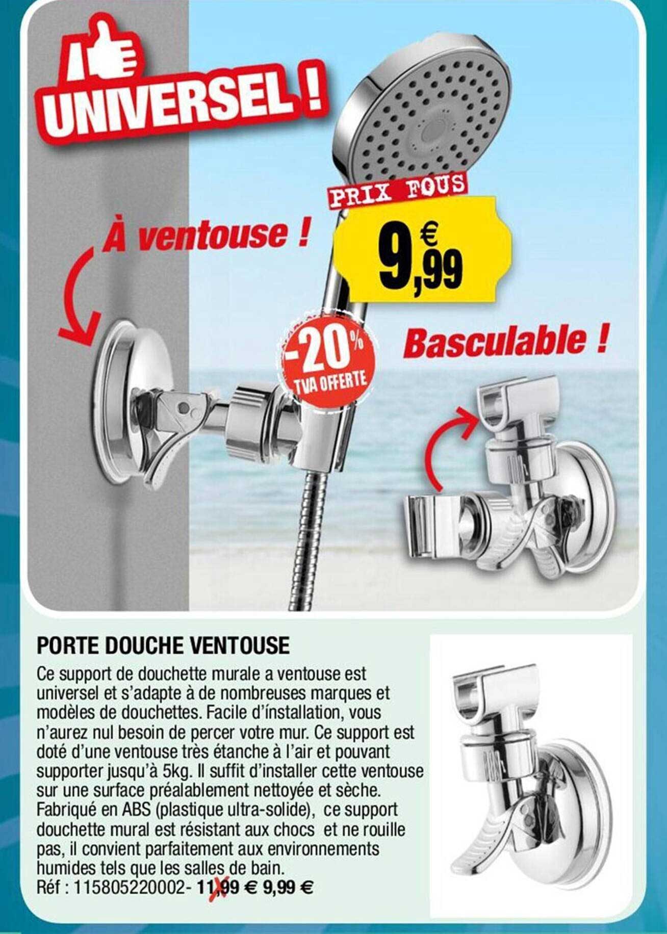 Porte Douche Ventouse