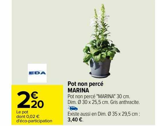 pot non percé marina eda