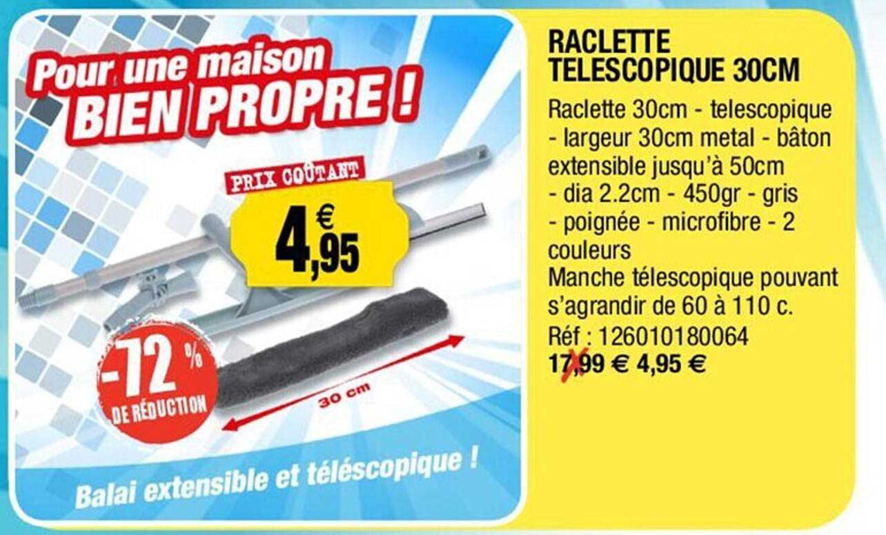 Raclette Télescopique 30cm -72% De Réduction