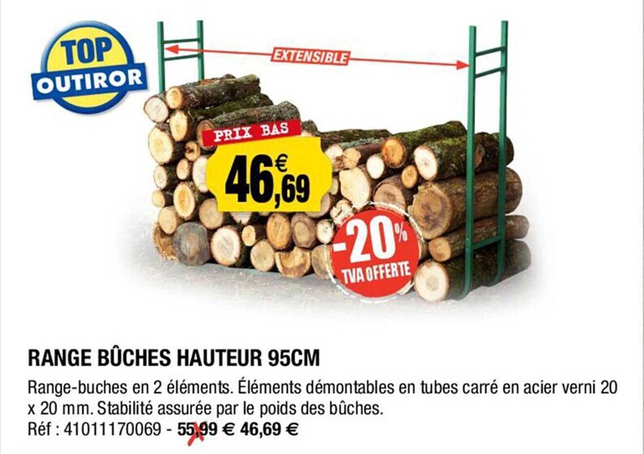 range bûches hauteur 95 cm