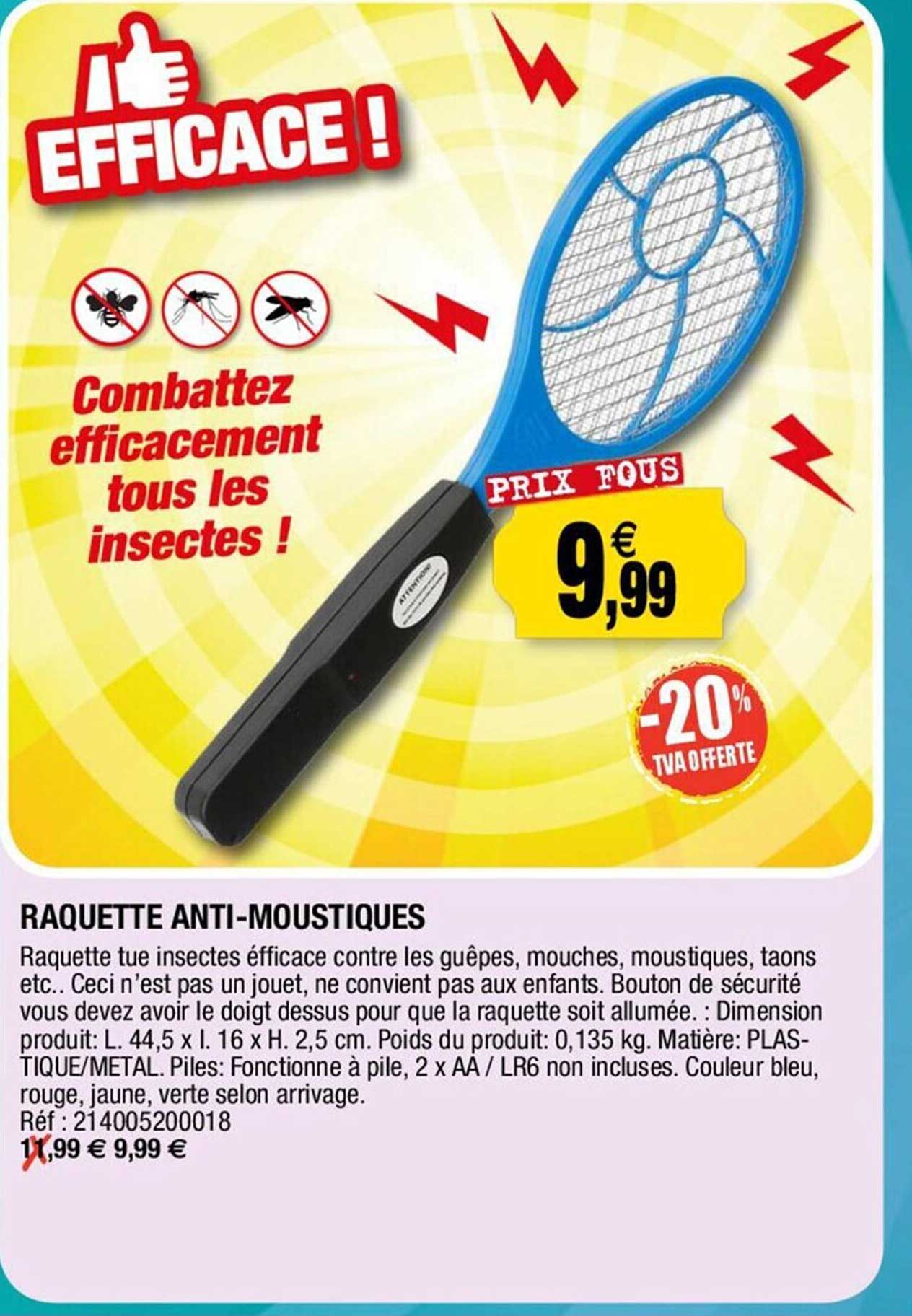 raquette anti-moustiques
