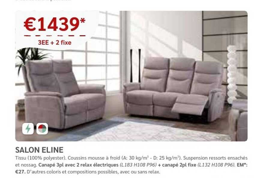 salon eline - 3ee + 2 fixe