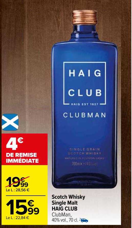 scotch whisky single malt haig club