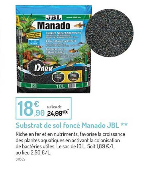 substrat de sol foncé manado jbl