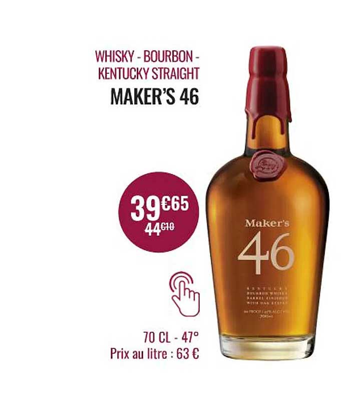 whisky - bourbon - kentucky straight maker's 46