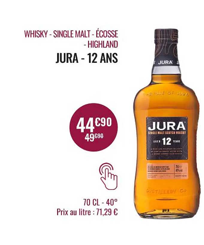 whisky - single malt - écosse - highland jura - 12 ans