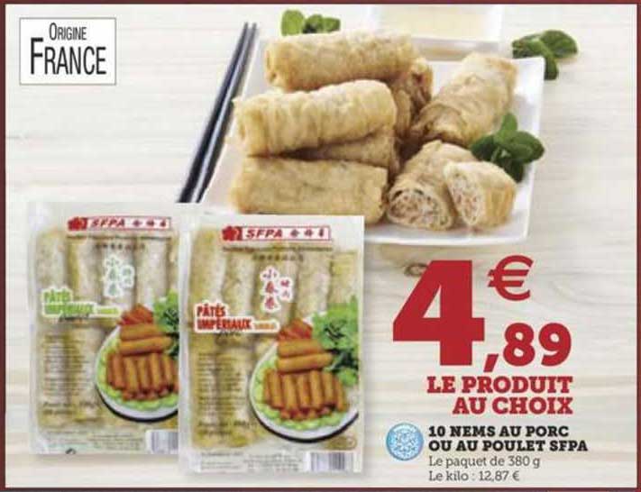 10 Nems Au Porc Ou Au Poulet Sfpa