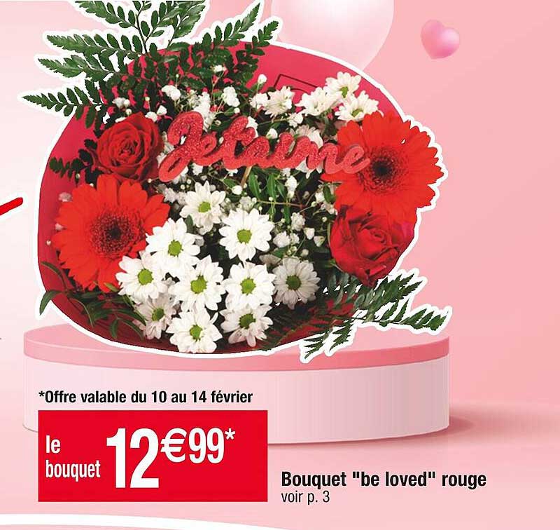 bouquet "be loved" rouge
